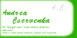 andrea cservenka business card